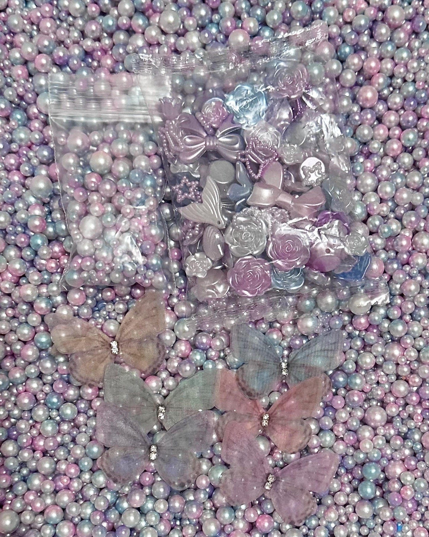 Glimmer Garden Bundle, Butterflies, Pearls, and Beads