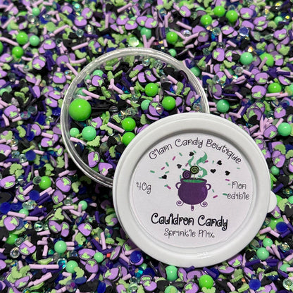 Cauldron Candy Sprinkles, Fake HalloweenSprinkles, 40 Grams