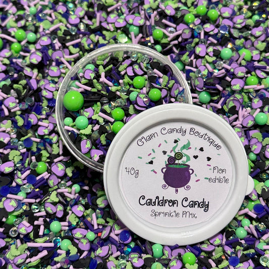 Cauldron Candy Sprinkles, Fake HalloweenSprinkles, 40 Grams