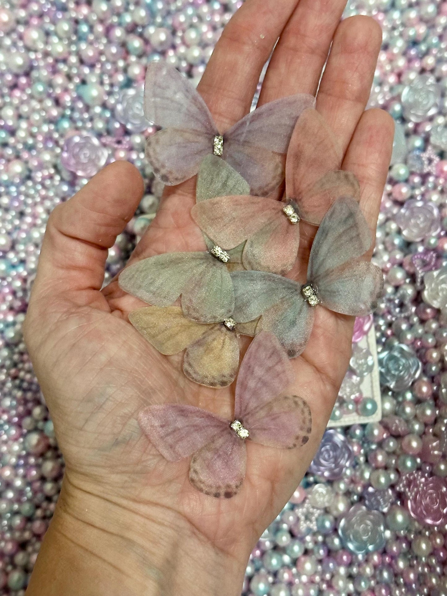 Glimmer Garden Bundle, Butterflies, Pearls, and Beads