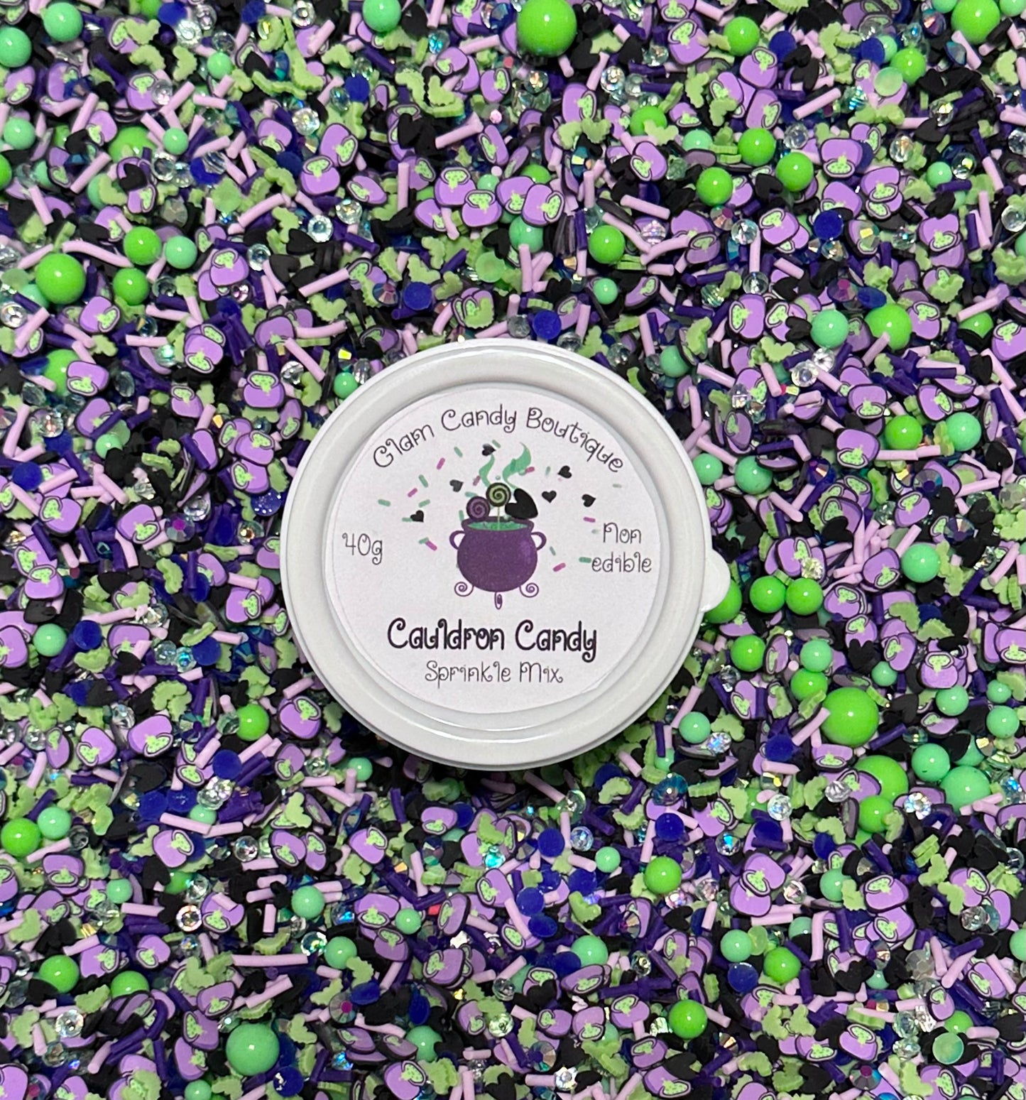 Cauldron Candy Sprinkles, Fake HalloweenSprinkles, 40 Grams