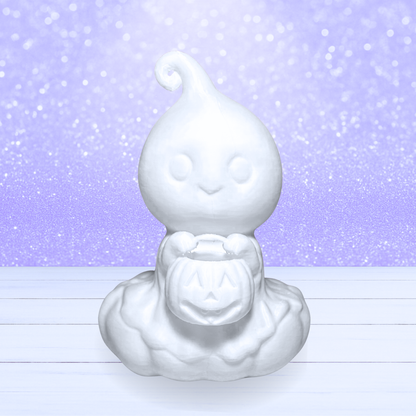 3D Mesh File - MEMBERS ONLY - Little Ghost on a Pumpkin -