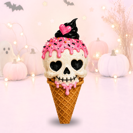 3D Mesh File - Skull Ice Cream Heart