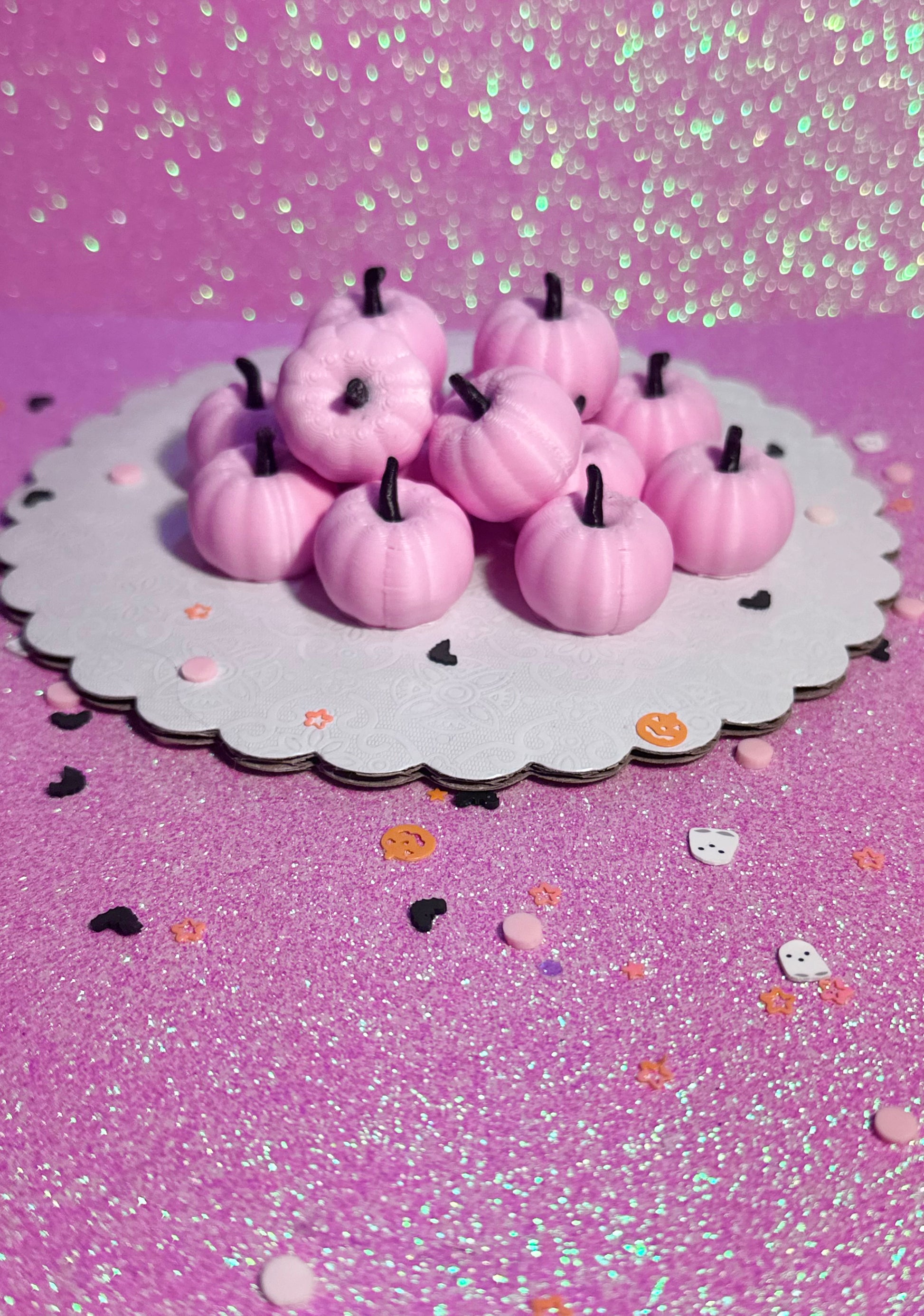 Mini Pink Pumpkins - Set of 8