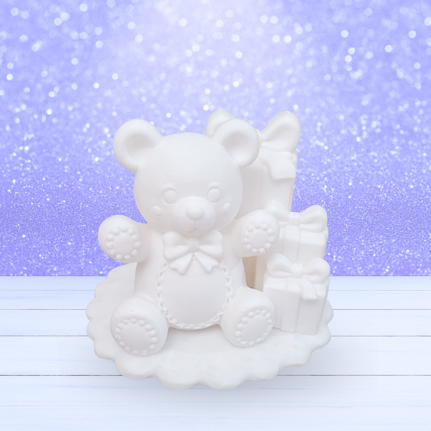 3D Mesh File - Candyland Gingerbread Bear with Snow and Presents