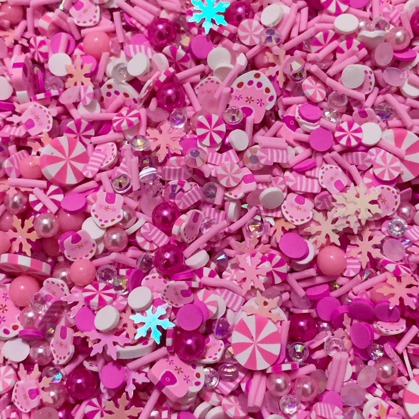 Pink Christmas Sprinkles, Fake Sprinkles, 40 Grams