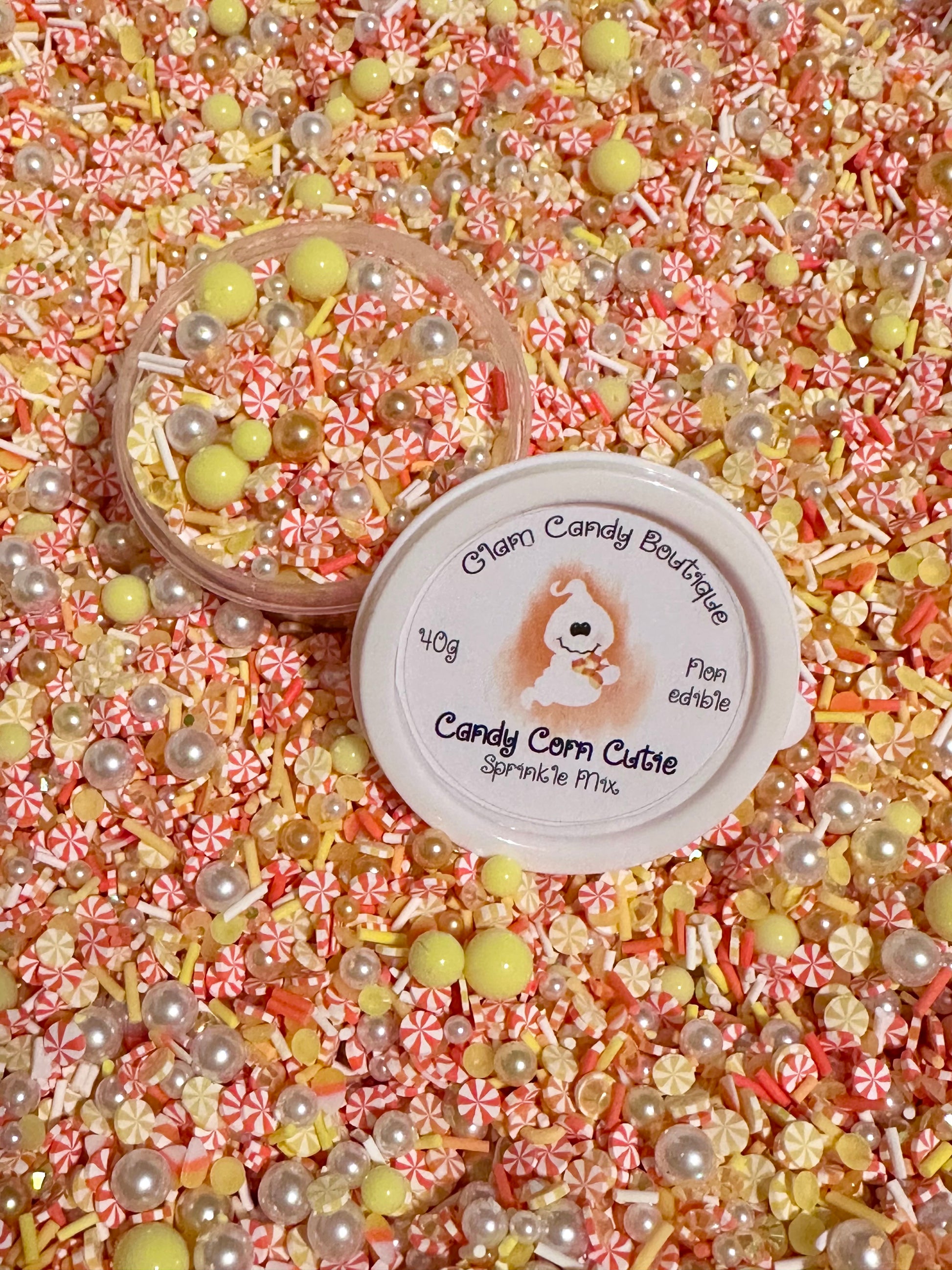Candy Corn Cutie Sprinkles, Fake Sprinkles, 40 Grams