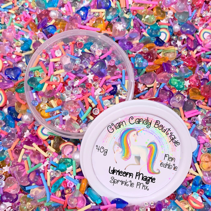 Unicorn Magic Sprinkles, Fake Rainbow Sprinkles, 40 Grams
