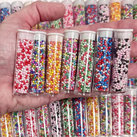 Variety Bundle of Fake Non Pareils - Rainbow Non Pareils, Pink Non Pareils, 4th July Non Pairels, Christmas Non Pareils