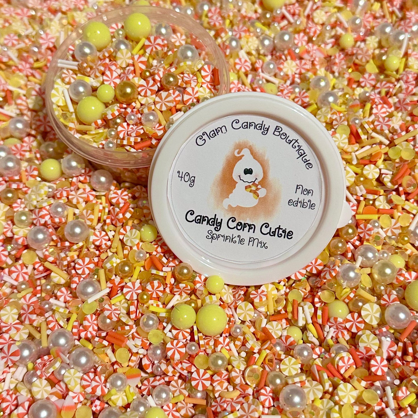 Candy Corn Cutie Sprinkles, Fake Sprinkles, 40 Grams