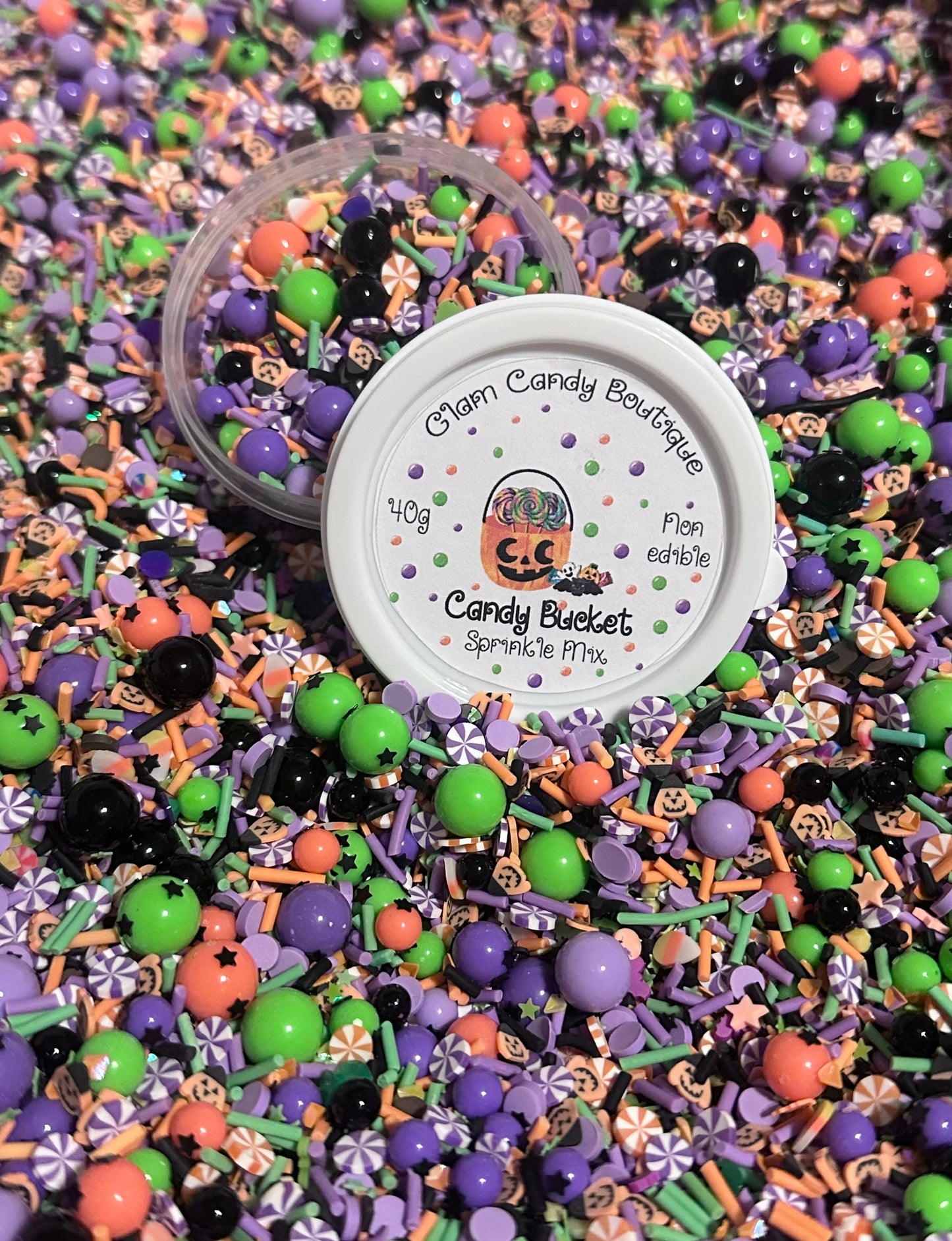 Candy Bucket Sprinkles, Fake HalloweenSprinkles, 40 Grams