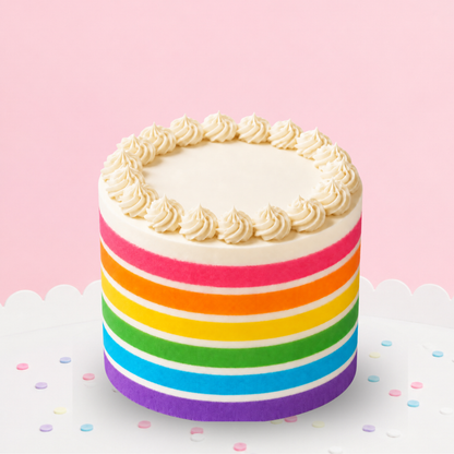 3D Mesh File - Stripe Cake with Icing Peaks