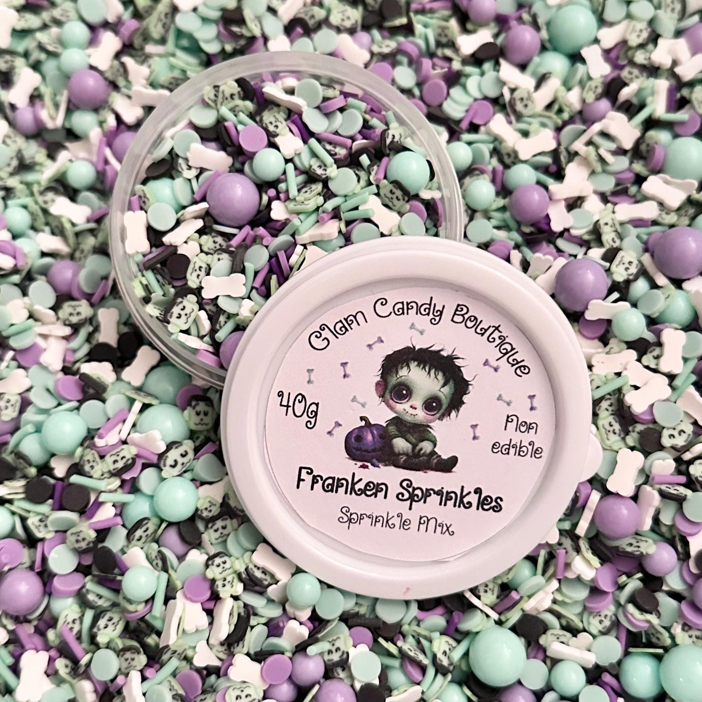 Franken Sprinkles, Fake HalloweenSprinkles, 40 Grams