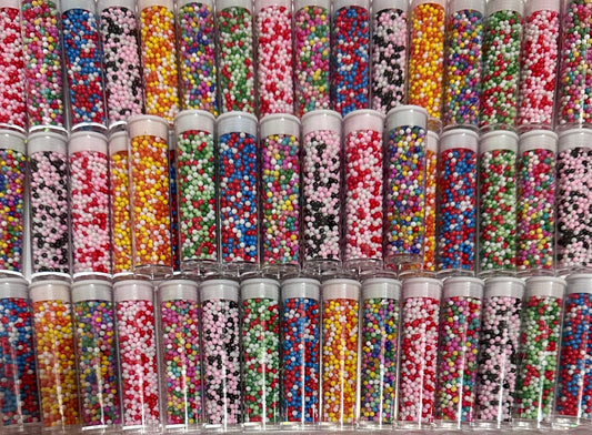 Variety Bundle of Fake Non Pareils - Rainbow Non Pareils, Pink Non Pareils, 4th July Non Pairels, Christmas Non Pareils