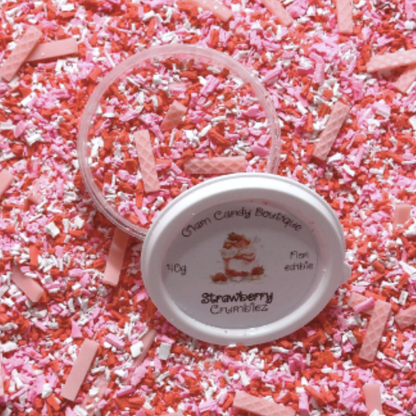 Fake Pink Crumbs, Pink Crumbles, Fake Pink Sprinkles, Fake Strawberry Shavings, Strawberry Crumblez