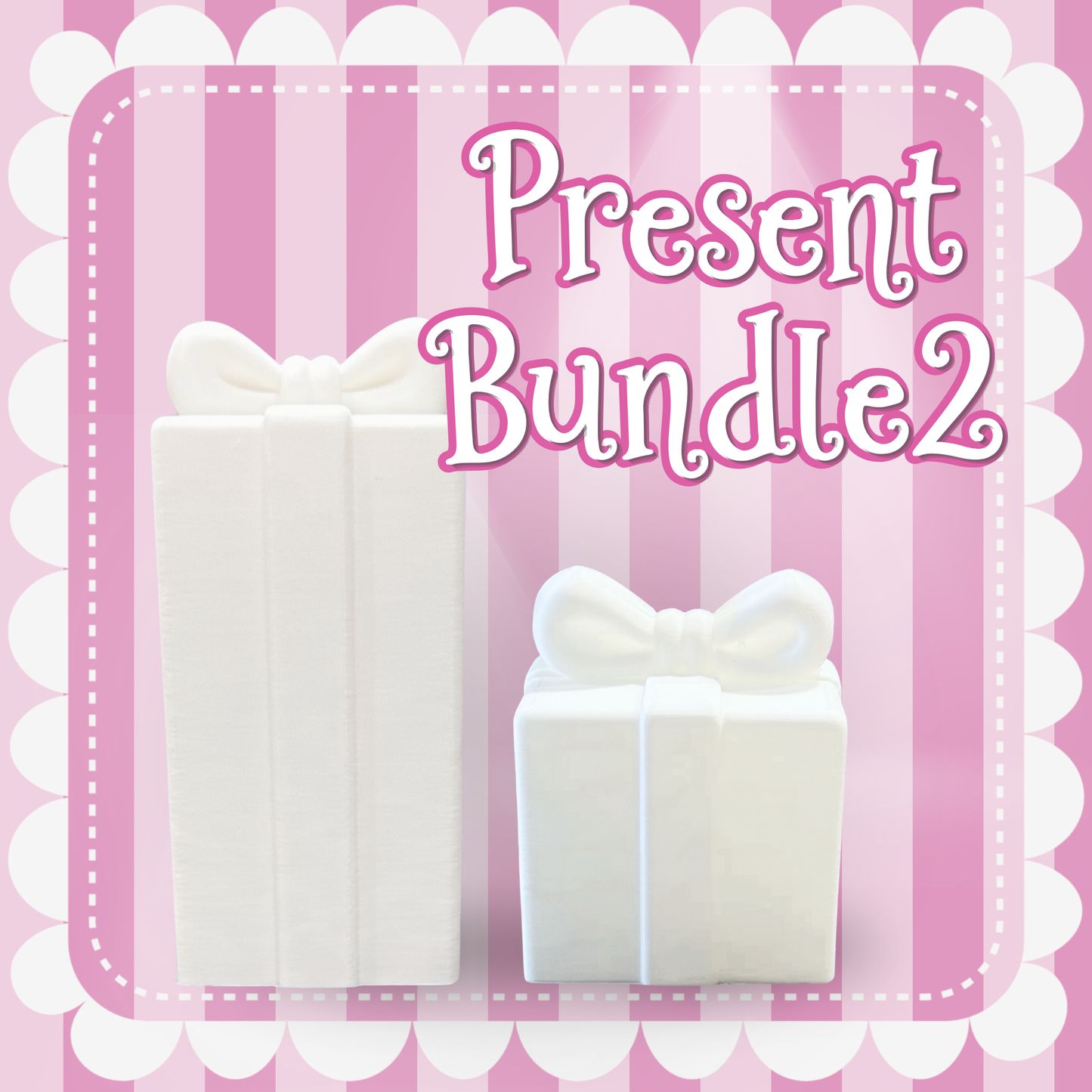 3D Mesh File - BUNDLE - Tall and Short Presents - Bows