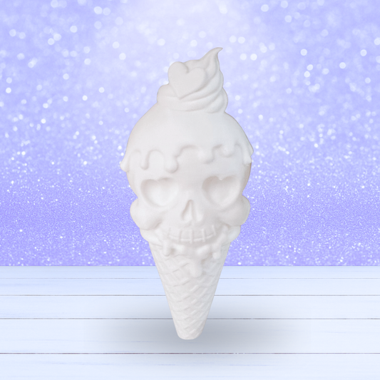 3D Mesh File - Skull Ice Cream Heart