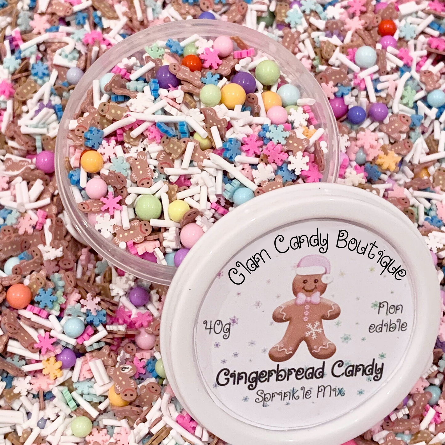 Gingerbread Candy Sprinkles, Fake Sprinkles, 40 Grams