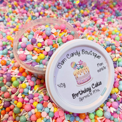 Birthday Cake Sprinkles, Fake Sprinkles, 40 Grams
