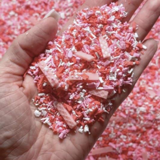 Fake Pink Crumbs, Pink Crumbles, Fake Pink Sprinkles, Fake Strawberry Shavings, Strawberry Crumblez