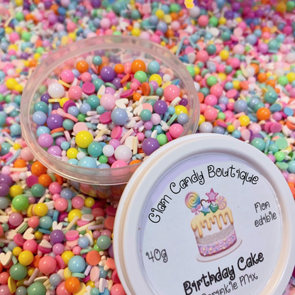 Birthday Cake Sprinkles, Fake Sprinkles, 40 Grams