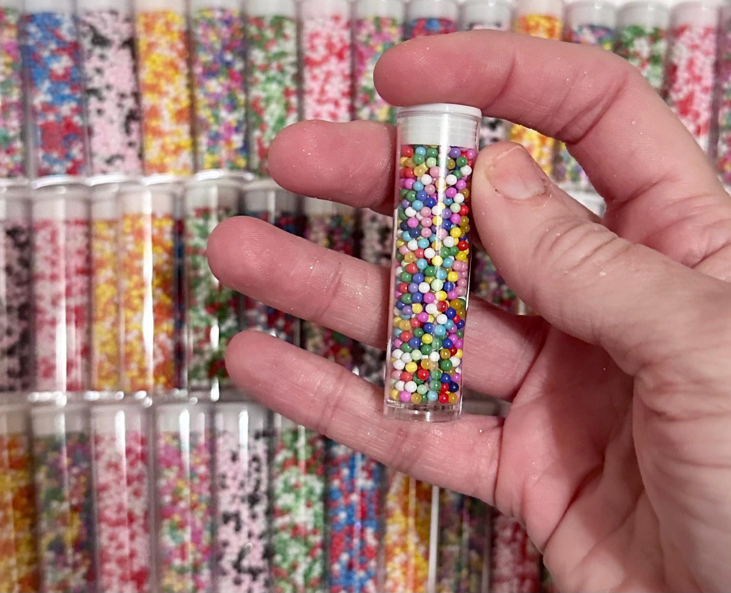 Variety Bundle of Fake Non Pareils - Rainbow Non Pareils, Pink Non Pareils, 4th July Non Pairels, Christmas Non Pareils