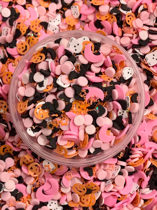 Girly Ghoul Sprinkles, Pink Halloween Sprinkles, Fake Sprinkles