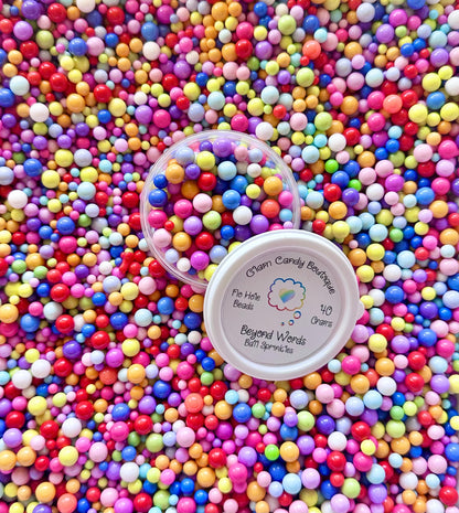 Beyond Words, Rainbow Ball Sprinkles, Rainbow Fake Sprinkles, 40 Grams