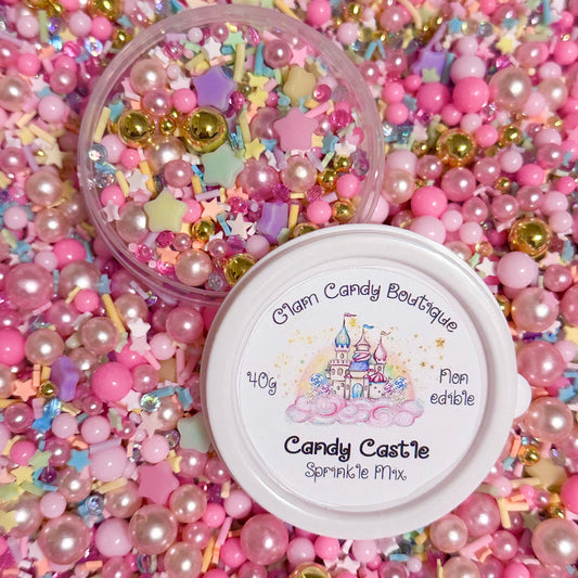 Candy Castle Sprinkles, Fake Sprinkle Mix, Pastel Sprinkles, 40 Grams