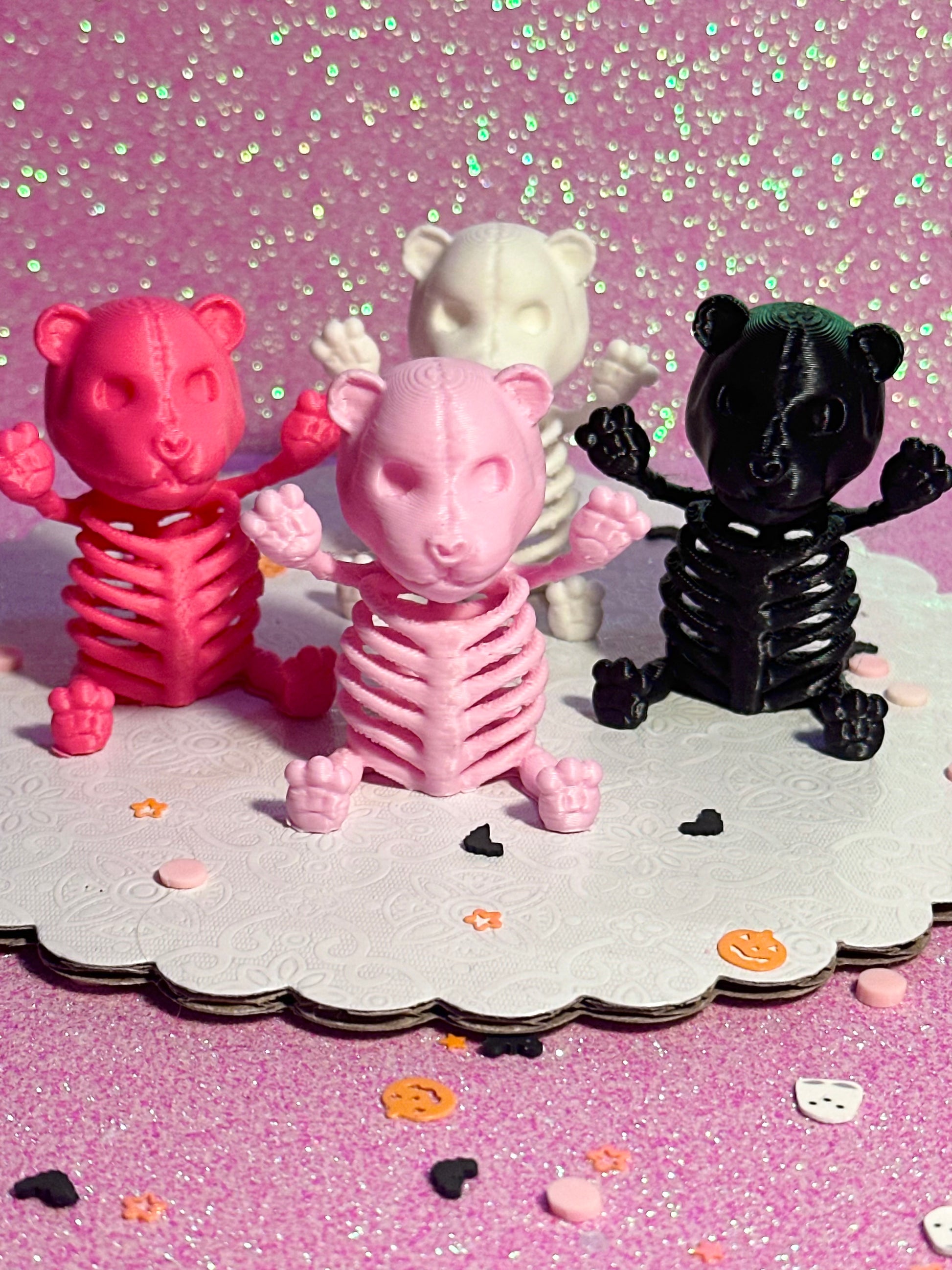 Mini Skeleton Bears Set of 6
