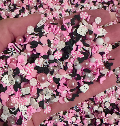 Pink-O-Ween Sprinkles, Pink Halloween Sprinkles, Fake Sprinkles