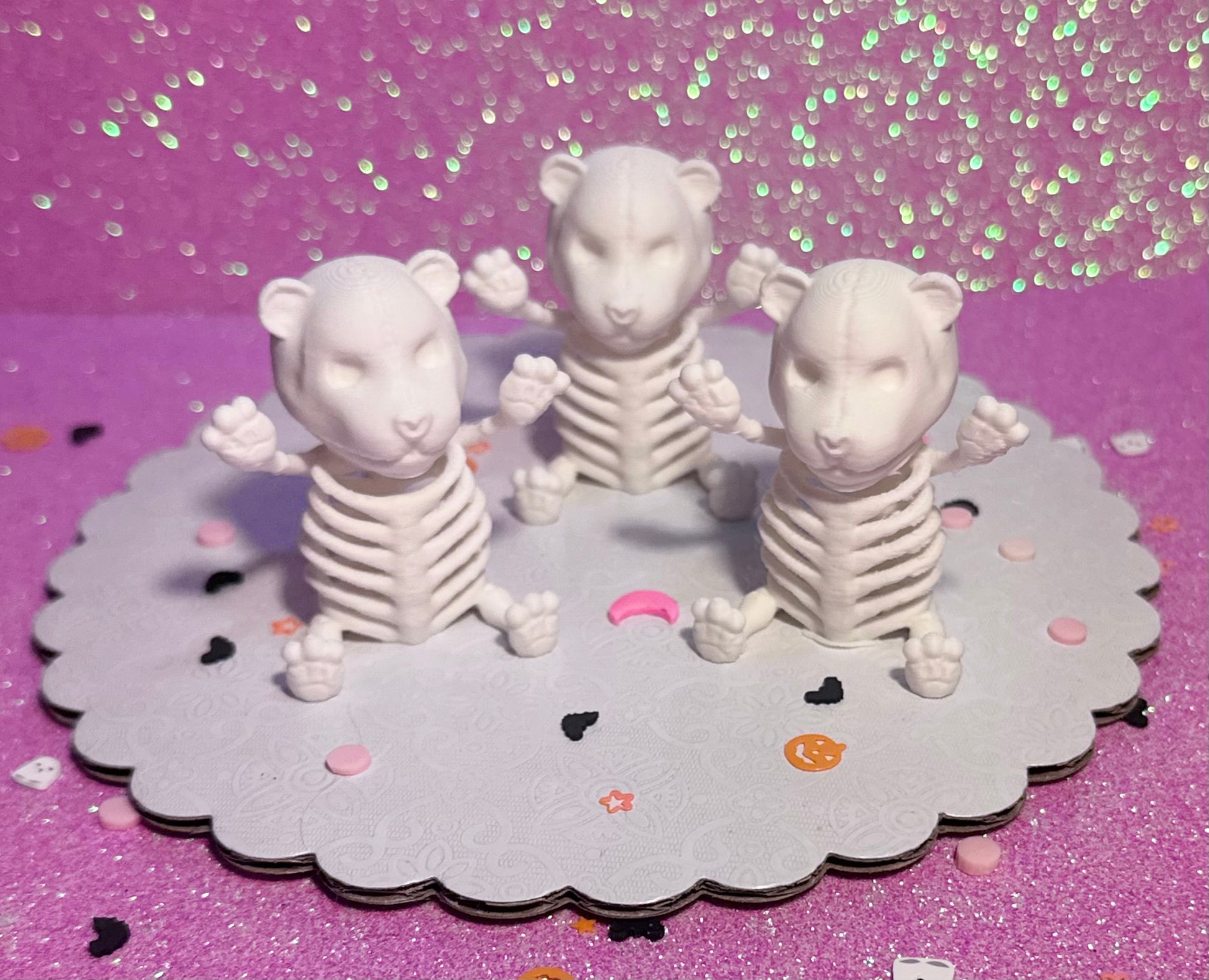 Mini Skeleton Bears Set of 6