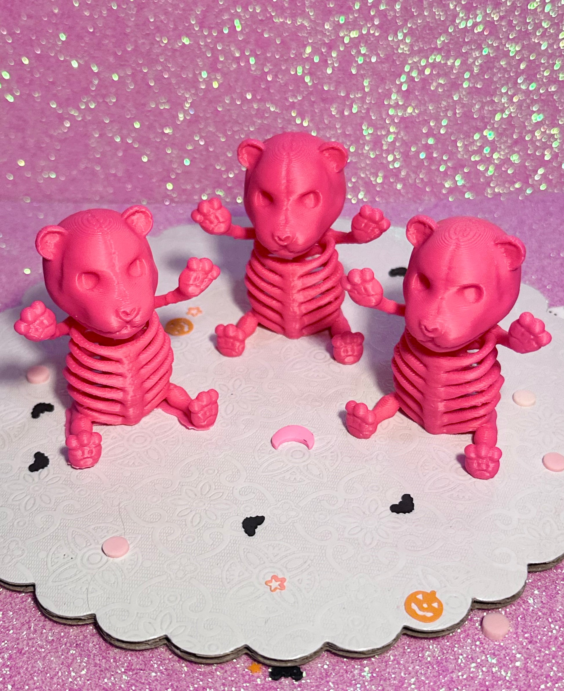 Mini Skeleton Bears Set of 6