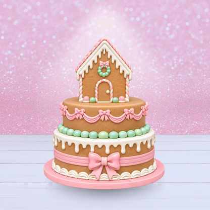 Gingerbread 3 Tier Christmas Cake