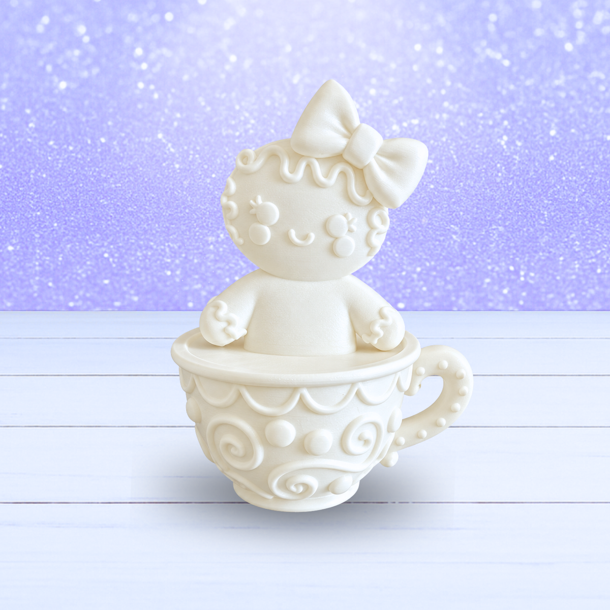 3D Mesh File - Gingerbread in Whimsical Cup