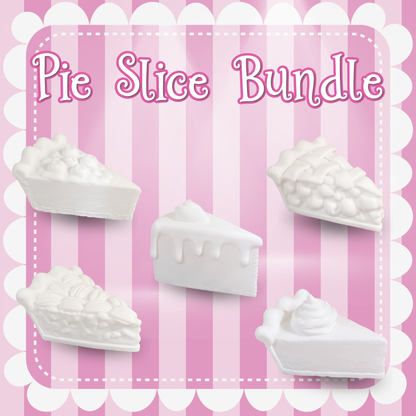 3D Mesh File - Pie Slice Bundle - Set of 5 Designs - Colored Files