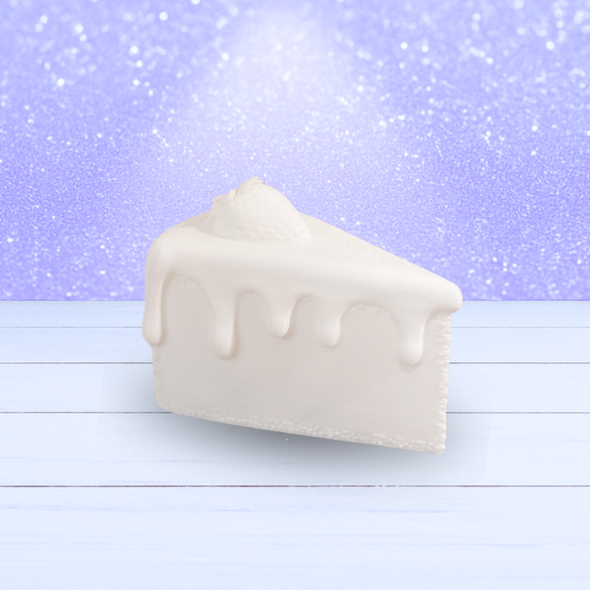 3D Mesh File - Pie Slice - Cheesecake Drip Strawberry