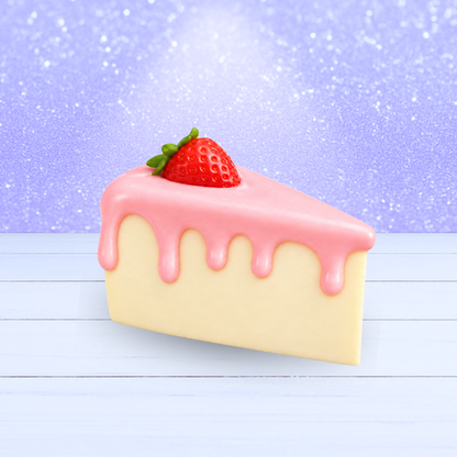 3D Mesh File - Pie Slice - Cheesecake Drip Strawberry
