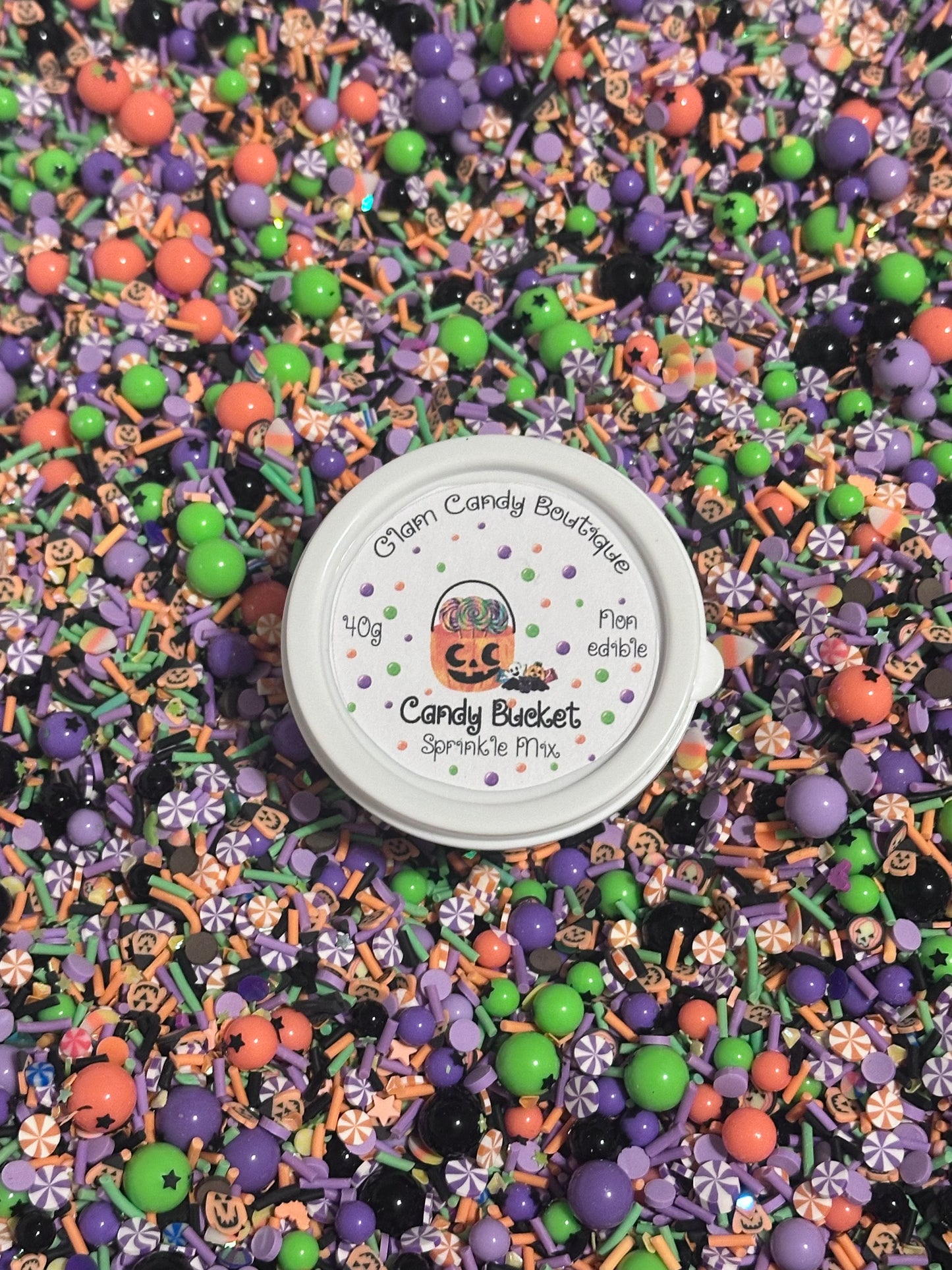 Candy Bucket Sprinkles, Fake HalloweenSprinkles, 40 Grams