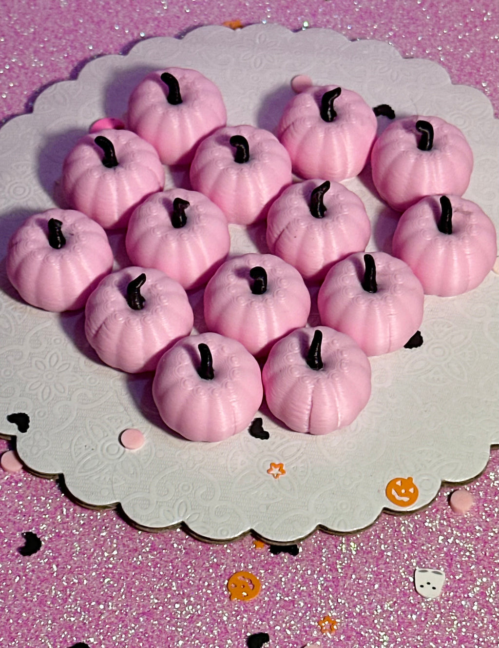 Mini Pink Pumpkins - Set of 8