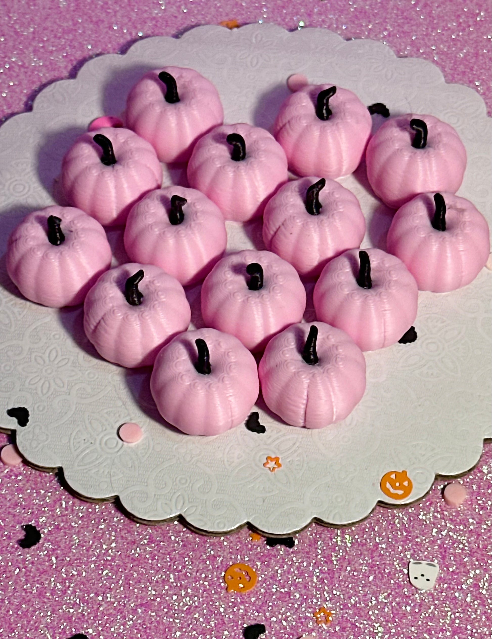 Mini Pink Pumpkins - Set of 8