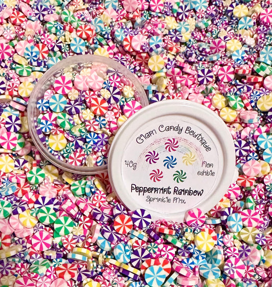 Rainbow Peppermint Sprinkles, Fake Peppermint Sprinkles