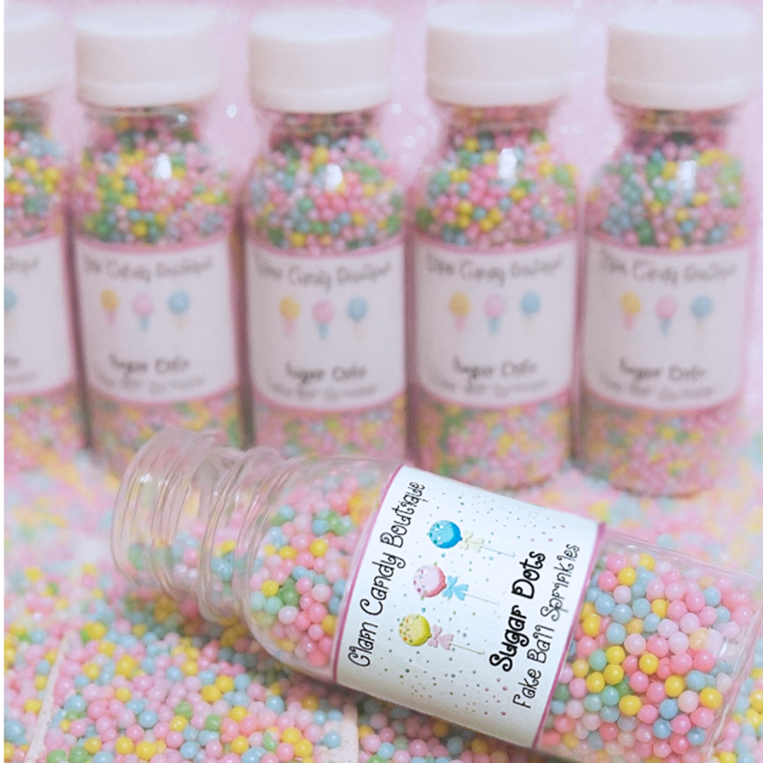Sugar Dots - Fake Non Pareils - Pastel Ball Sprinkles - 60 Grams
