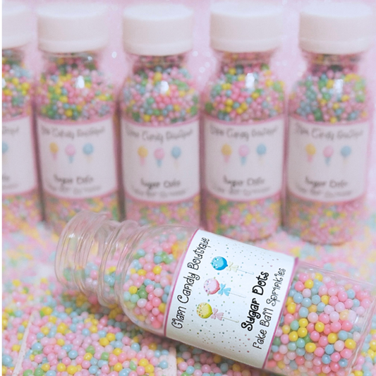Sugar Dots - Fake Non Pareils - Pastel Ball Sprinkles - 60 Grams