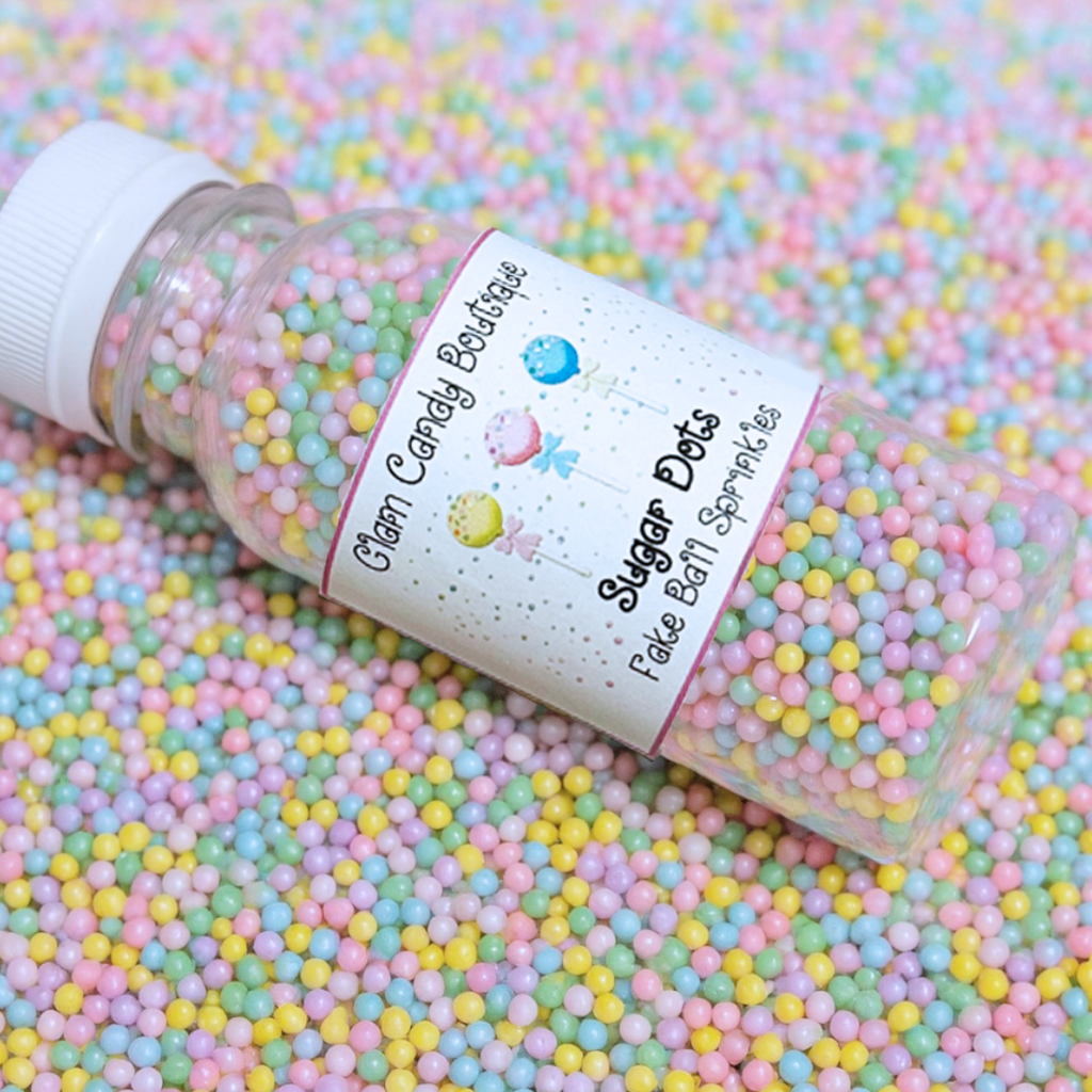 Sugar Dots - Fake Non Pareils - Pastel Ball Sprinkles - 60 Grams