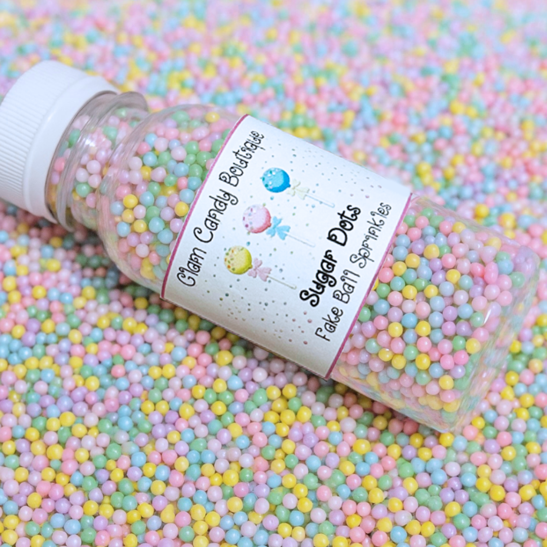 Sugar Dots - Fake Non Pareils - Pastel Ball Sprinkles - 60 Grams