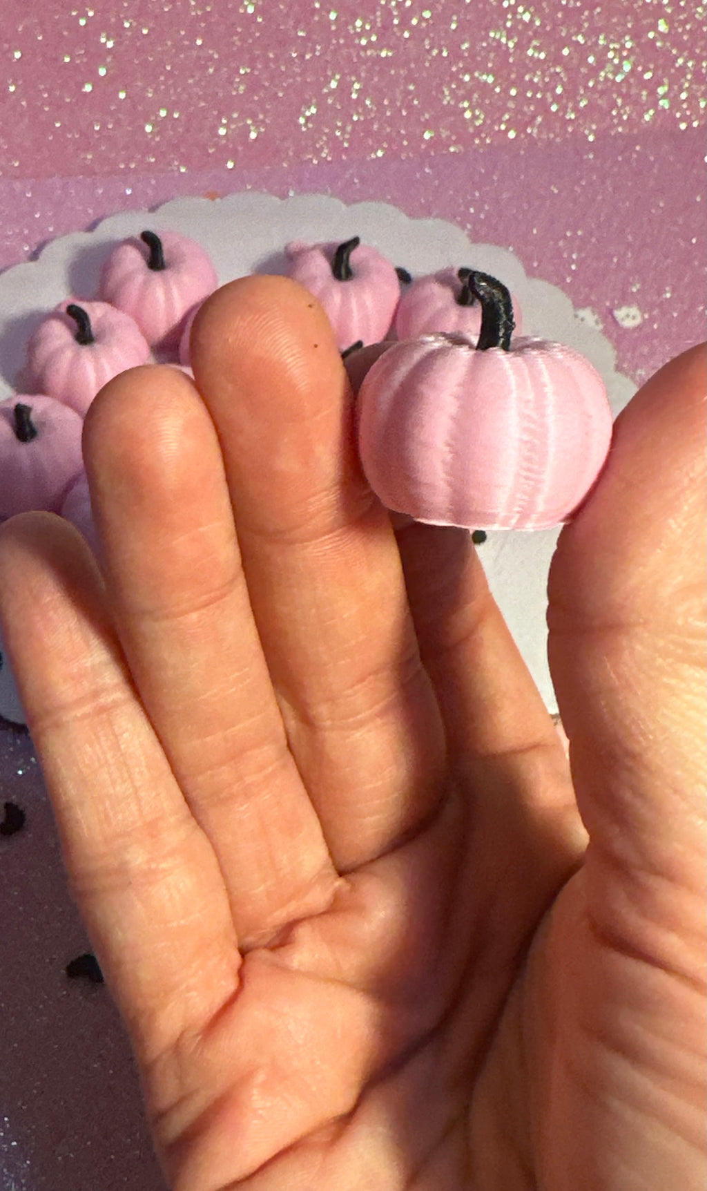 Mini Pink Pumpkins - Set of 8