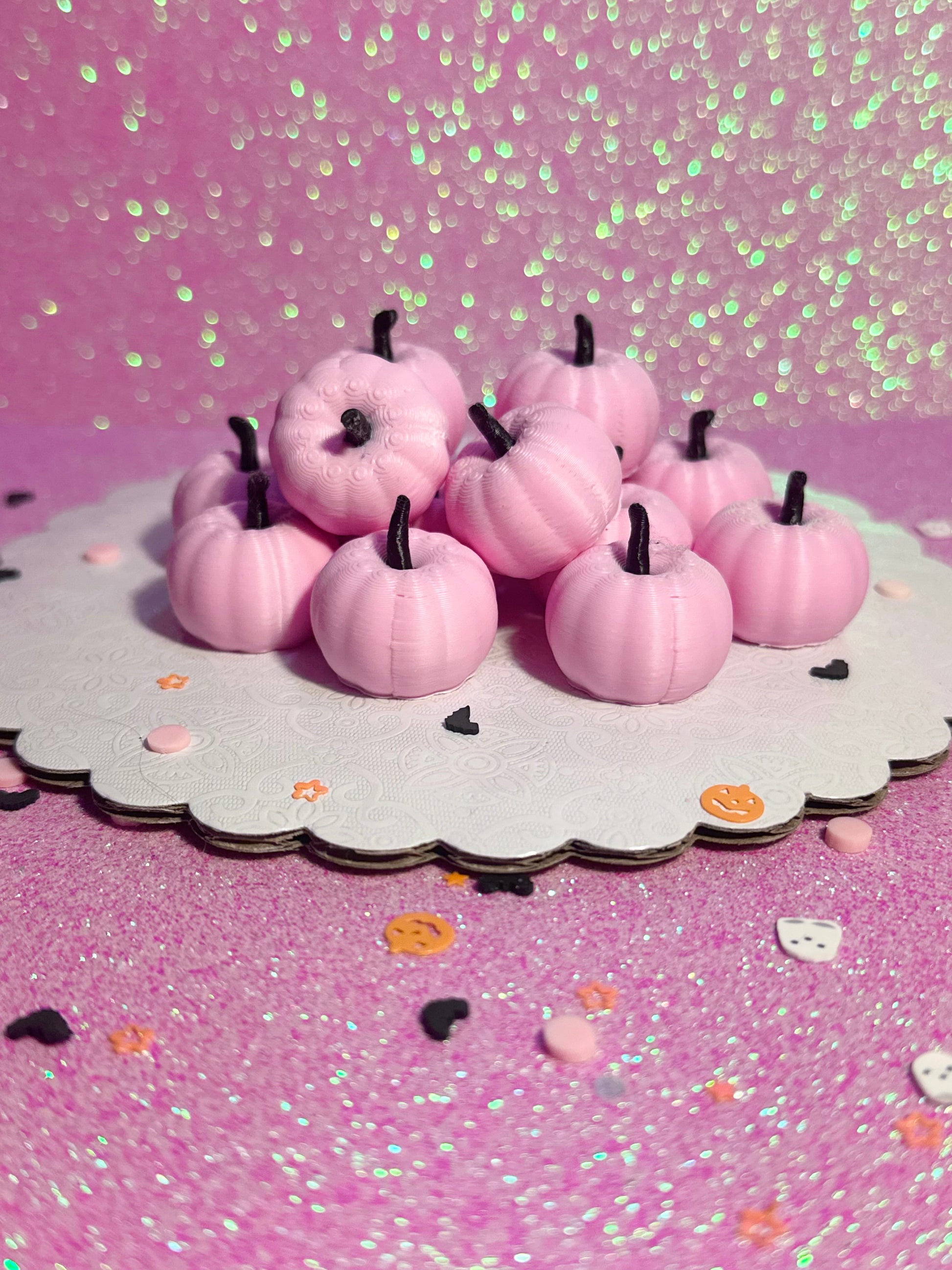 Mini Pink Pumpkins - Set of 8