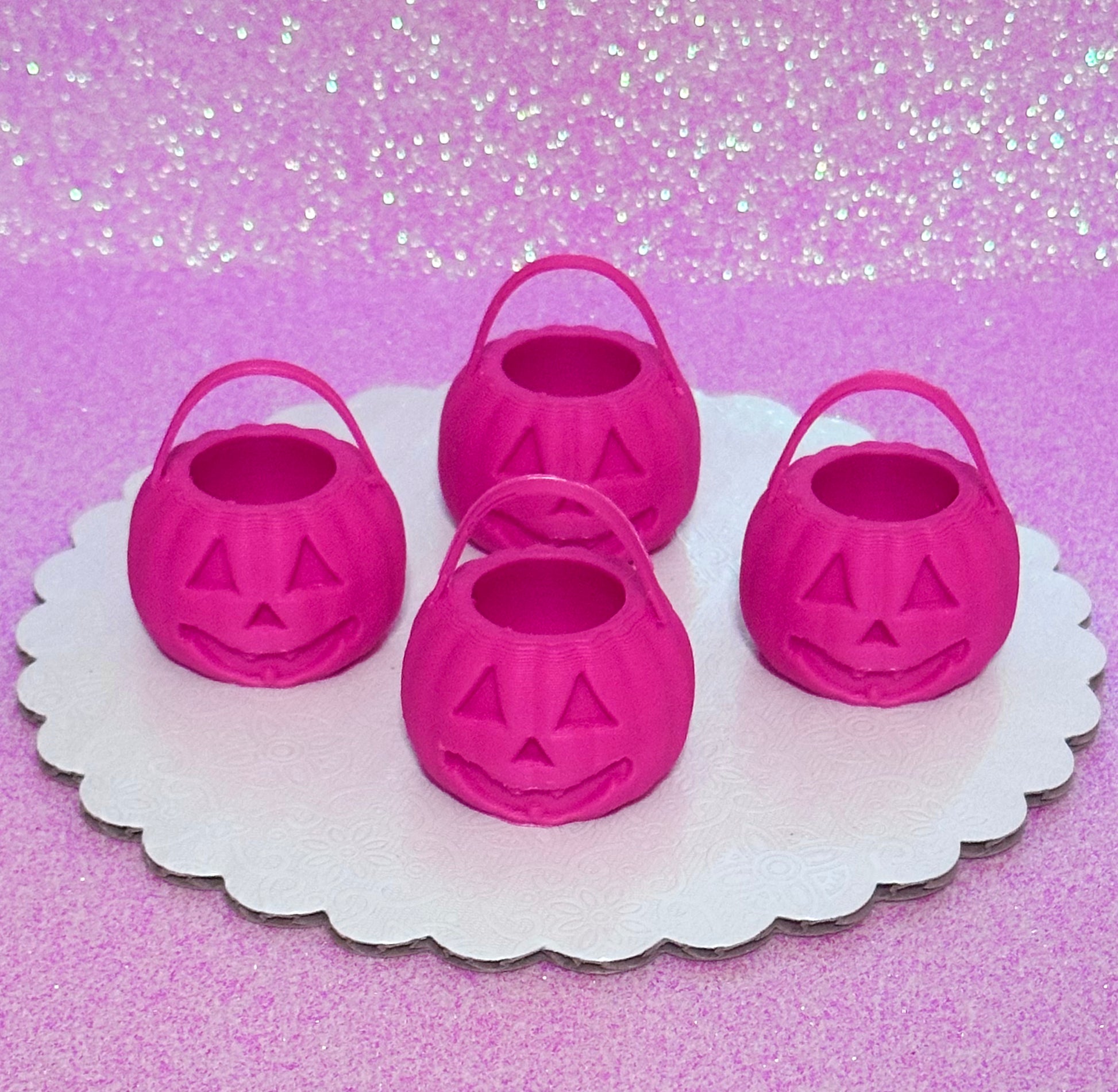 Mini Pumpkin Candy Buckets - Set of 4