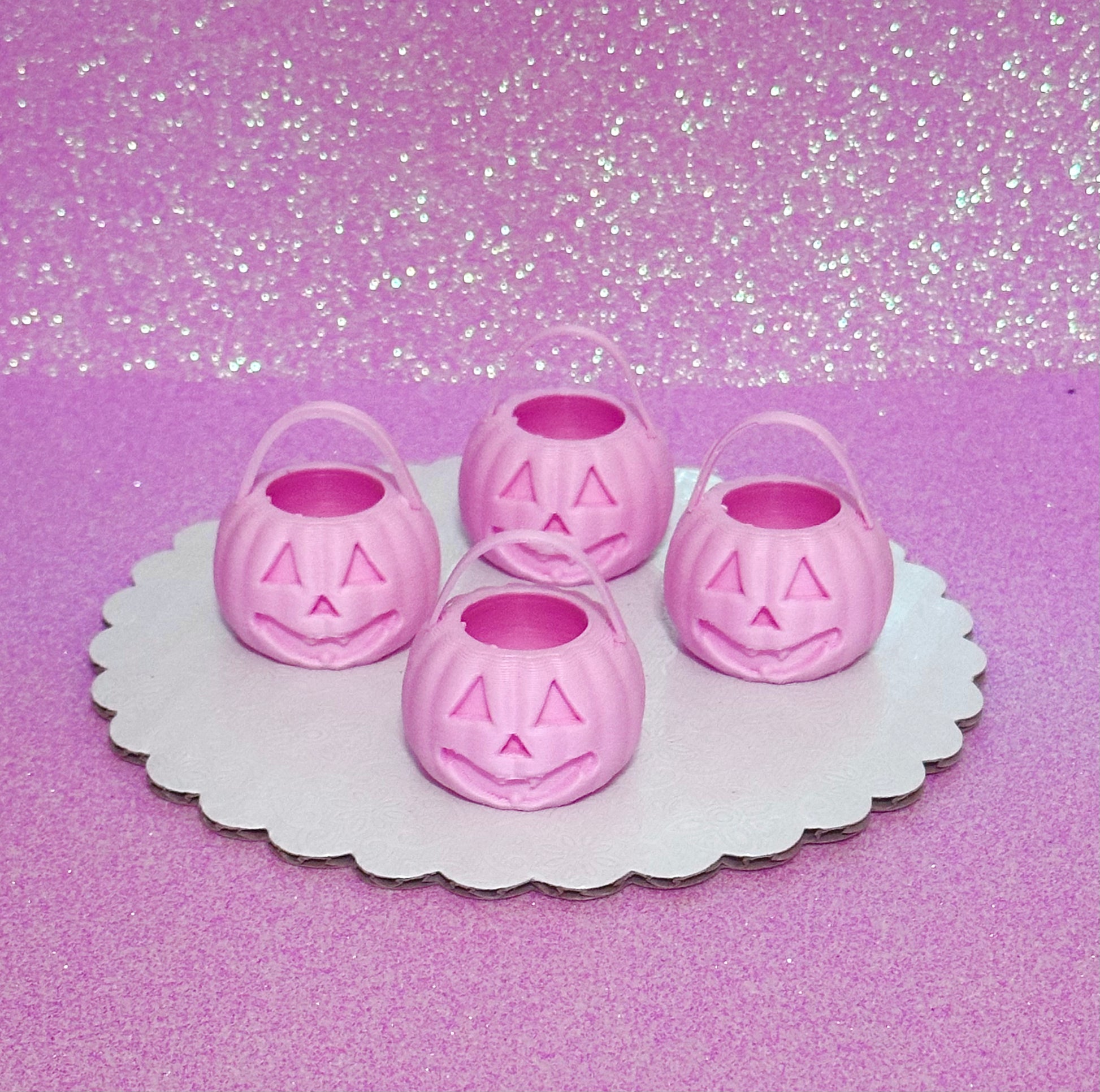 Mini Pumpkin Candy Buckets - Set of 4